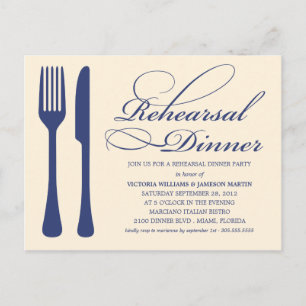 LAND CHIC FLATWARE PROBE DINNER INVITE EINLADUNGSPOSTKARTE