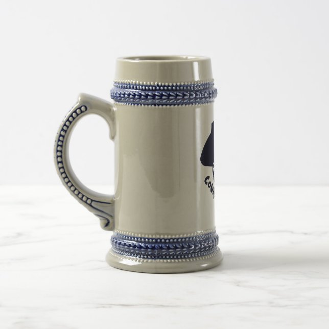 Land-Cowboy-Schädel-Bierstein-Tasse Bierglas (Links)