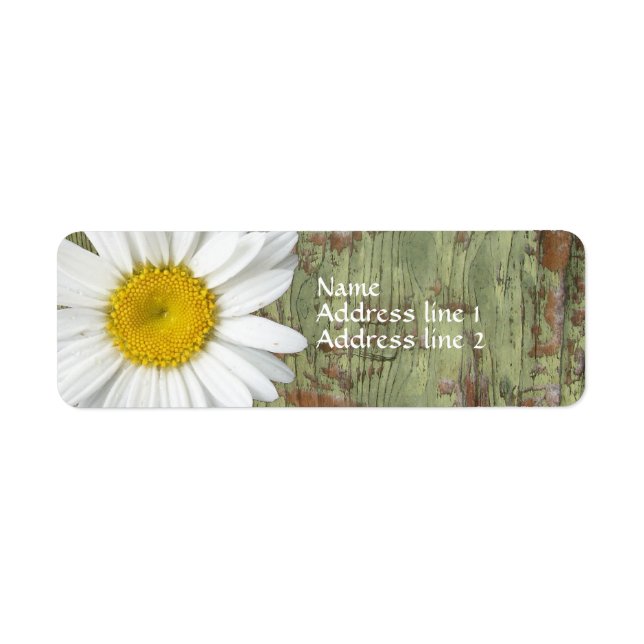 Land Daisy Barn Wood Address Labels (Vorne)