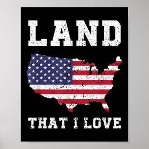 Land, das ich liebe Memorial Day 25. Mai Patriotis Poster