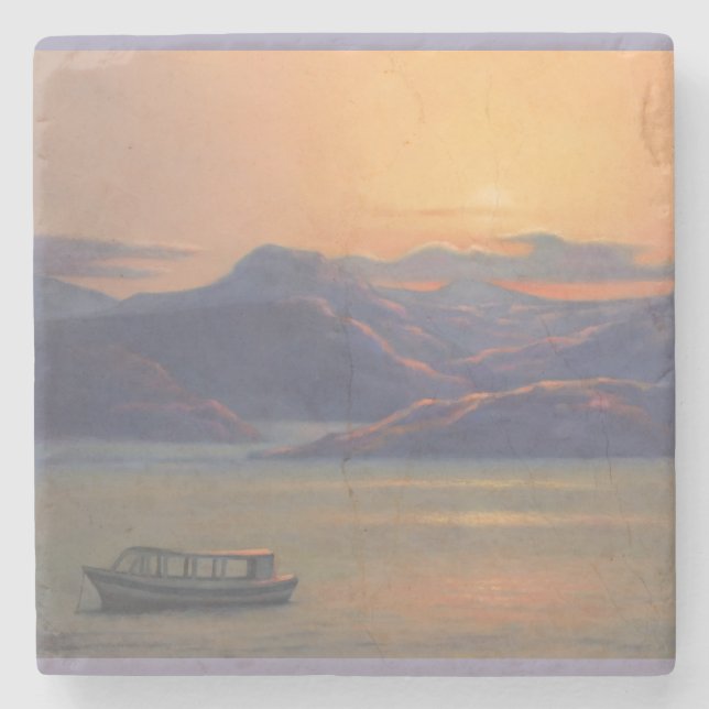 "Land der Antike Marmorboden Untersetzer" Steinuntersetzer (Vorderseite)