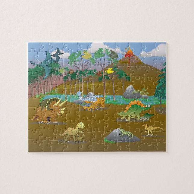 Land der Dinosaurier! Puzzle (Horizontal)