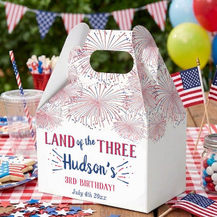 Land der Drei! 4. Juli 3. Geburtstagsfeier Geschenkschachtel