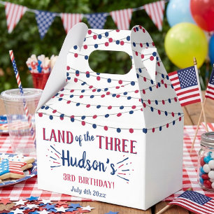 Land der Drei! 4. Juli 3. Geburtstagsfeier Geschenkschachtel