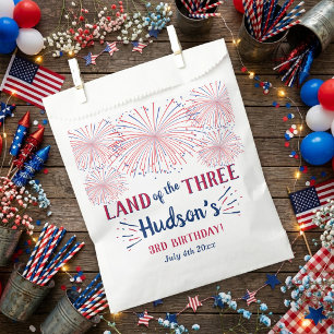 Land der Drei! 4. Juli 3. Geburtstagsfeier Geschenktütchen