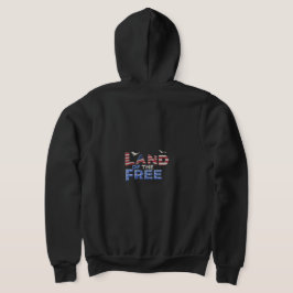 "Land der Freie" Full-Zip Hoodie. T-Shirt Hoodie