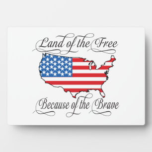 Land der Freie wegen des schönen Patriotischen USA Fotoplatte