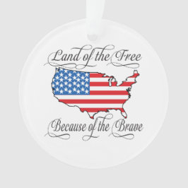 Land der Freie wegen des schönen Patriotischen USA Ornament
