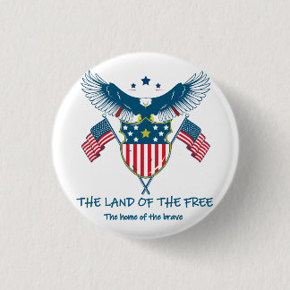 Land der freien Adler-Knopf Button
