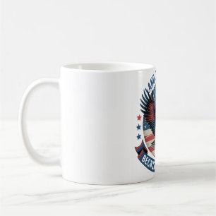 Land der freien Adlergrafik Kaffeetasse