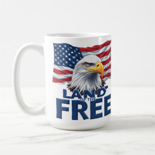 Land der Freien, Amerikanische Flagge Patriotisch Kaffeetasse