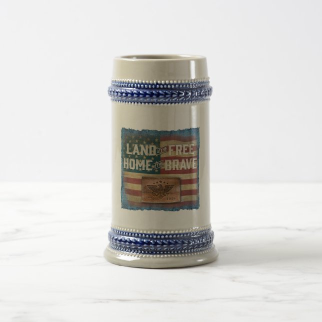 Land der Freien - Bierkrug Bierglas (Mittel)