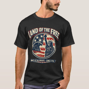 Land der Freien Heimat der Tapferen   4. Juli T-Shirt