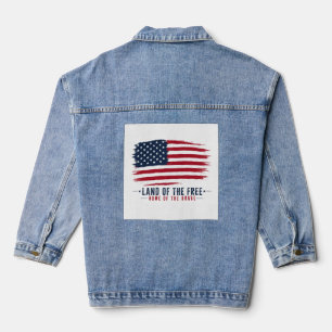 Land der Freien, Heimat der Tapferen Patriotisches Jeansjacke