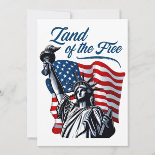 Land der Freien - Patriotisch Feiertagskarte