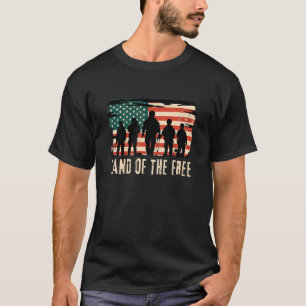 Land der Freien Patriotischen Amerikanischen Flagg T-Shirt