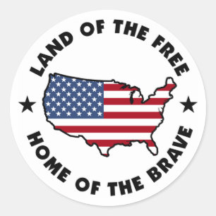 Land der freien patriotischen Sticker