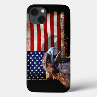 Land der Freien Patriotischen US-Flagge und Adler iPhone 13 Hülle