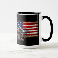 Land der Freien Patriotischen US-Flagge und Adler