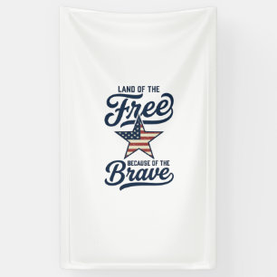 Land der Freien Patriotisches Vintage-Shirt-Design Banner