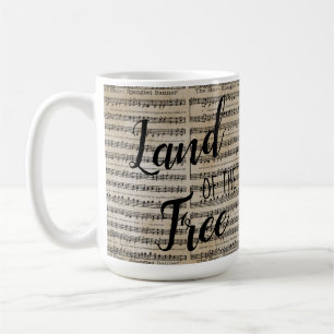 Land der Freien Star-Spangled Banner Holzbox S Kaffeetasse
