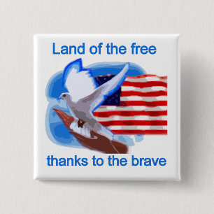 Land der freien T-Shirts und der Geschenke Button