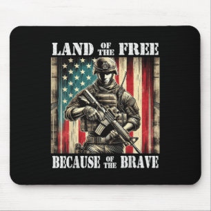 Land der freien tapferen Kriegsveteranen-Tag-Erinn Mousepad
