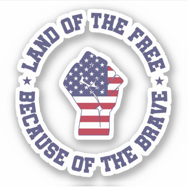 Land der freien USA Flag Patriotic Aufkleber (Vorderseite)