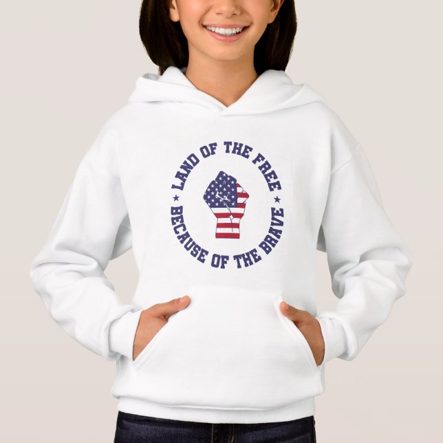 Land der freien USA Flag Patriotic Hoodie (Vorderseite)