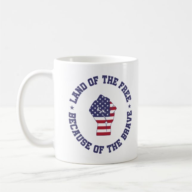 Land der freien USA Flag Patriotic Kaffeetasse (Links)