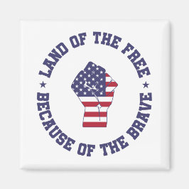 Land der freien USA Flag Patriotic Magnet