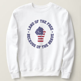 Land der freien USA Flag Patriotic Sweatshirt