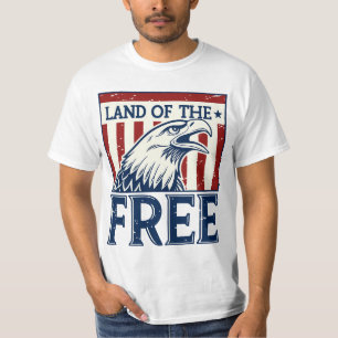 Land der Freien – Vintage-USA-Adler-Grafik T-Shirt