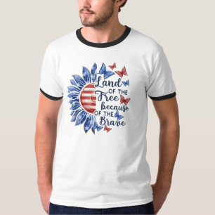 Land der Freien wegen der Tapferen T-Shirt
