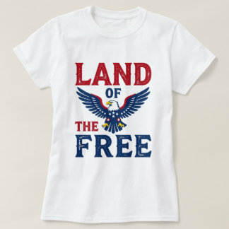 Land der Freien – Weißkopfseeadler Patriotisch T-Shirt