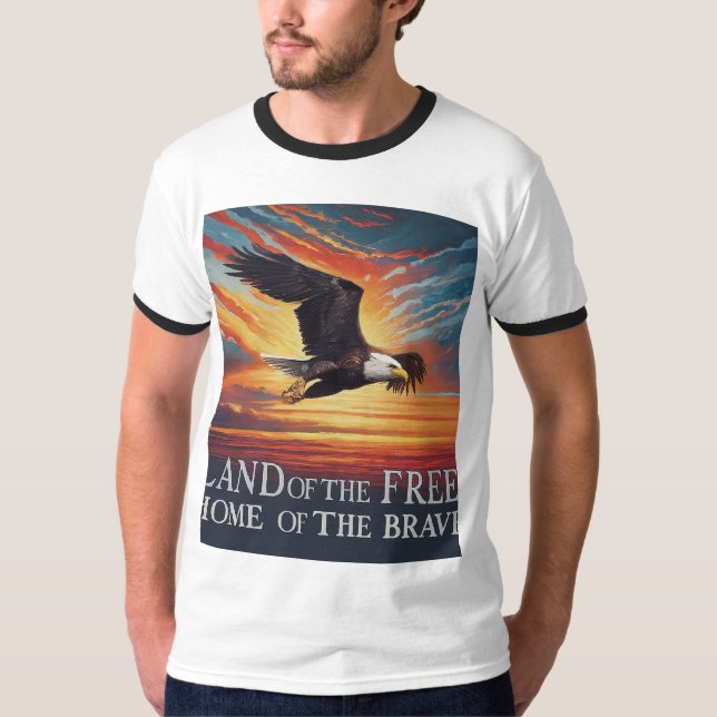 "Land der Freien, Zuhause der Brave" T-Shirt (Vorderseite)