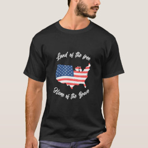 Land der Freien Zuhause der Brave USA Patriot Quo T-Shirt