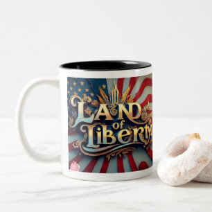 "Land der Freien" Zweifarbige Tasse