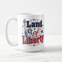 Land der Freiheit – Patriotischer 4. Juli  Kaffeetasse