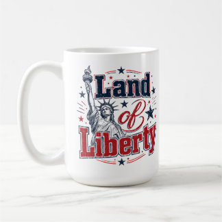 Land der Freiheit – Patriotischer 4. Juli  Kaffeetasse