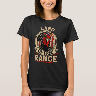 Land der Freiland-USA-Hühnchen 4. Juli Mama Er T-Shirt
