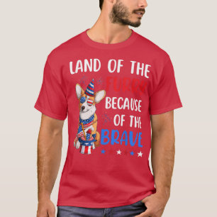 Land der Furry Corgi 4. Juli Merica USA Film T-Shirt