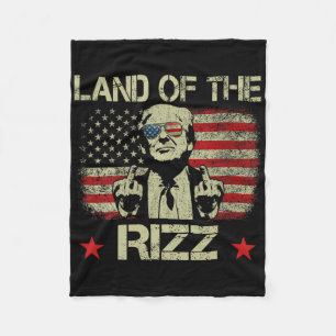 Land der Rizz lustig patriotisch Trump 4. Juli Fleecedecke