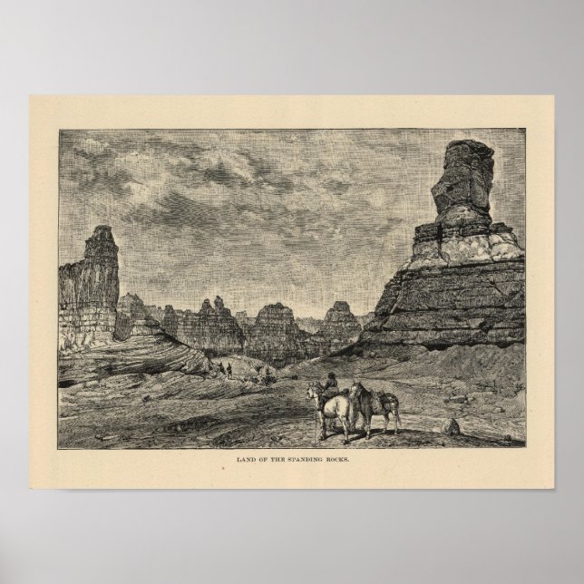 Land der Stehenden Felsen Poster (Vorne)