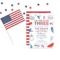 Land der US Flagge 3. Geburtstag