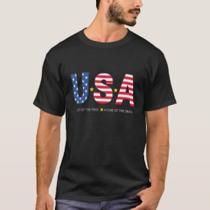 Land der Vereinigten Staaten der freien Zuhause de T-Shirt