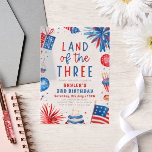Land des 3. 4. Juli Patriotic 3. Geburtstag