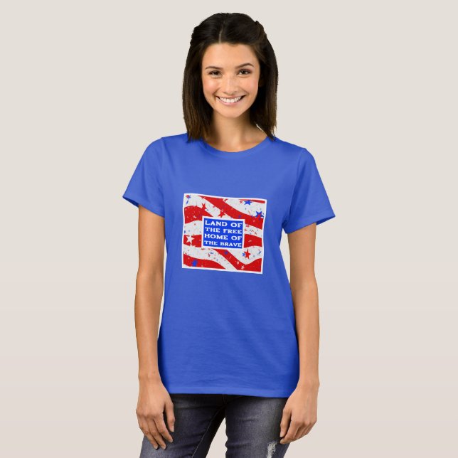 Land des freien (dunklen) T - Shirt (Vorne ganz)