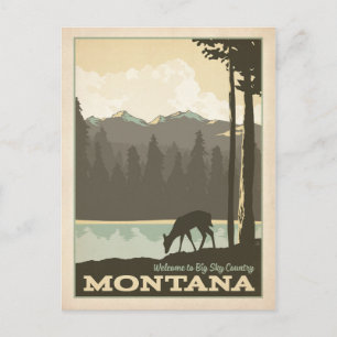 Land des großen Himmels Montana Postkarte