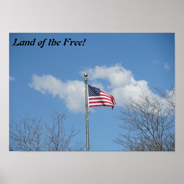Land des Posters "Freie Flagge" Poster (Vorne)